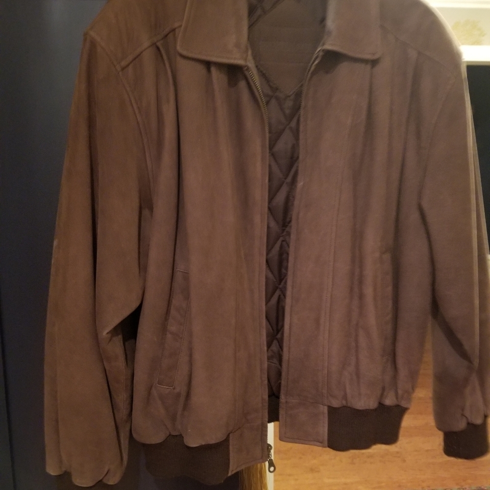 Bomber jacket leather